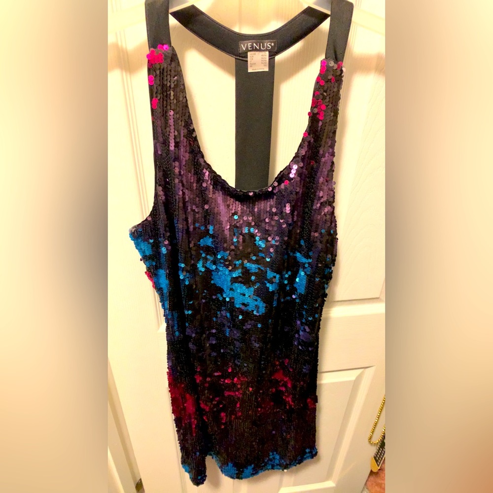 Multicolor sequin dress